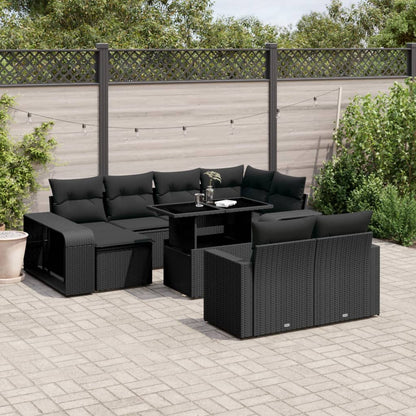 Set De Sofás De Jardín 11 Pzas Cojines Ratán Sintético Marrón