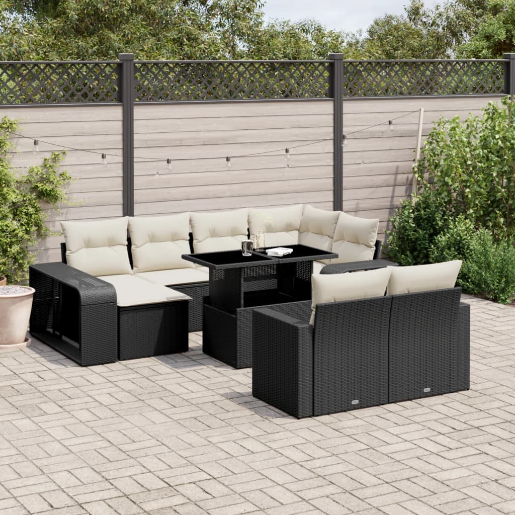 Set De Sofás De Jardín 11 Pzas Cojines Ratán Sintético Marrón