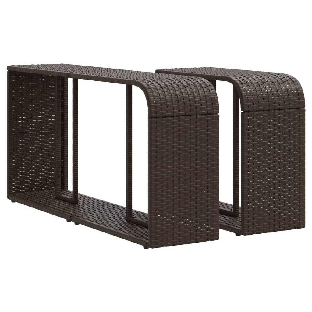 Set De Sofás De Jardín 11 Pzas Cojines Ratán Sintético Marrón