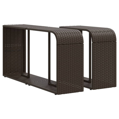Set De Sofás De Jardín 11 Pzas Cojines Ratán Sintético Marrón