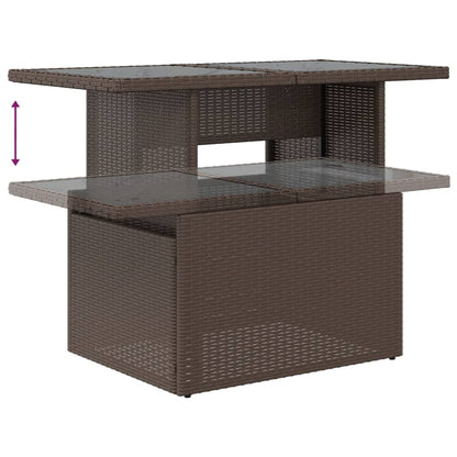 Set De Sofás De Jardín 11 Pzas Cojines Ratán Sintético Marrón