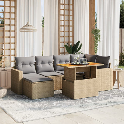Set De Sofás De Jardín 11 Pzas Cojines Ratán Sintético Marrón