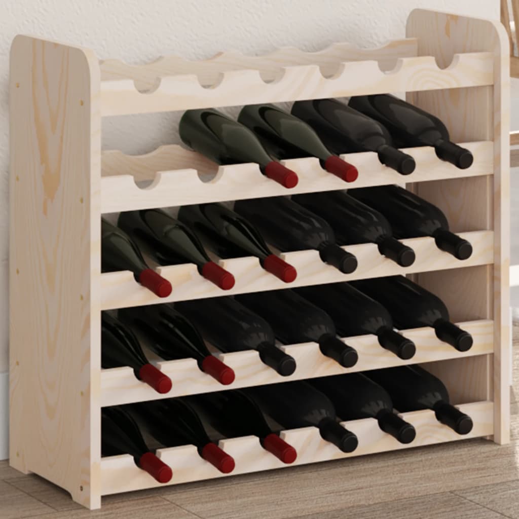 Botellero Con Tablero Superior Madera Maciza Pino 33X25X37 Cm