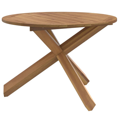 Mesa De Jardín Madera Maciza De Teca Ø