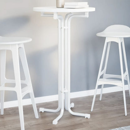 Mesa De Bar Madera Ingeniería Y Acero Ø80X110Cm
