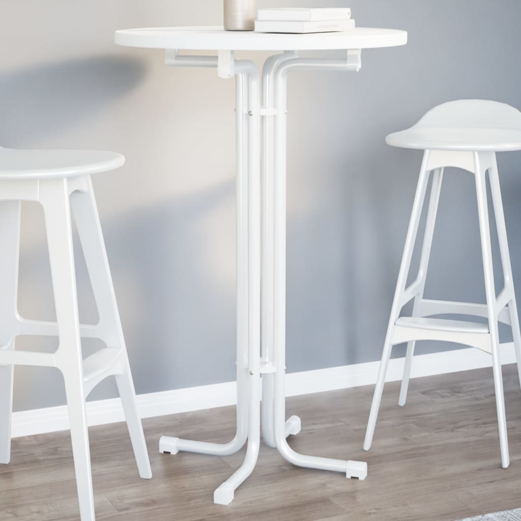 Mesa De Bar Madera Ingeniería Y Acero Ø80X110Cm