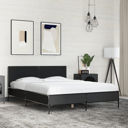 Estructura Cama Madera Ingeniería Metal 140X190 Cm