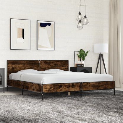 Estructura Cama Madera Ingeniería Metal 140X190 Cm