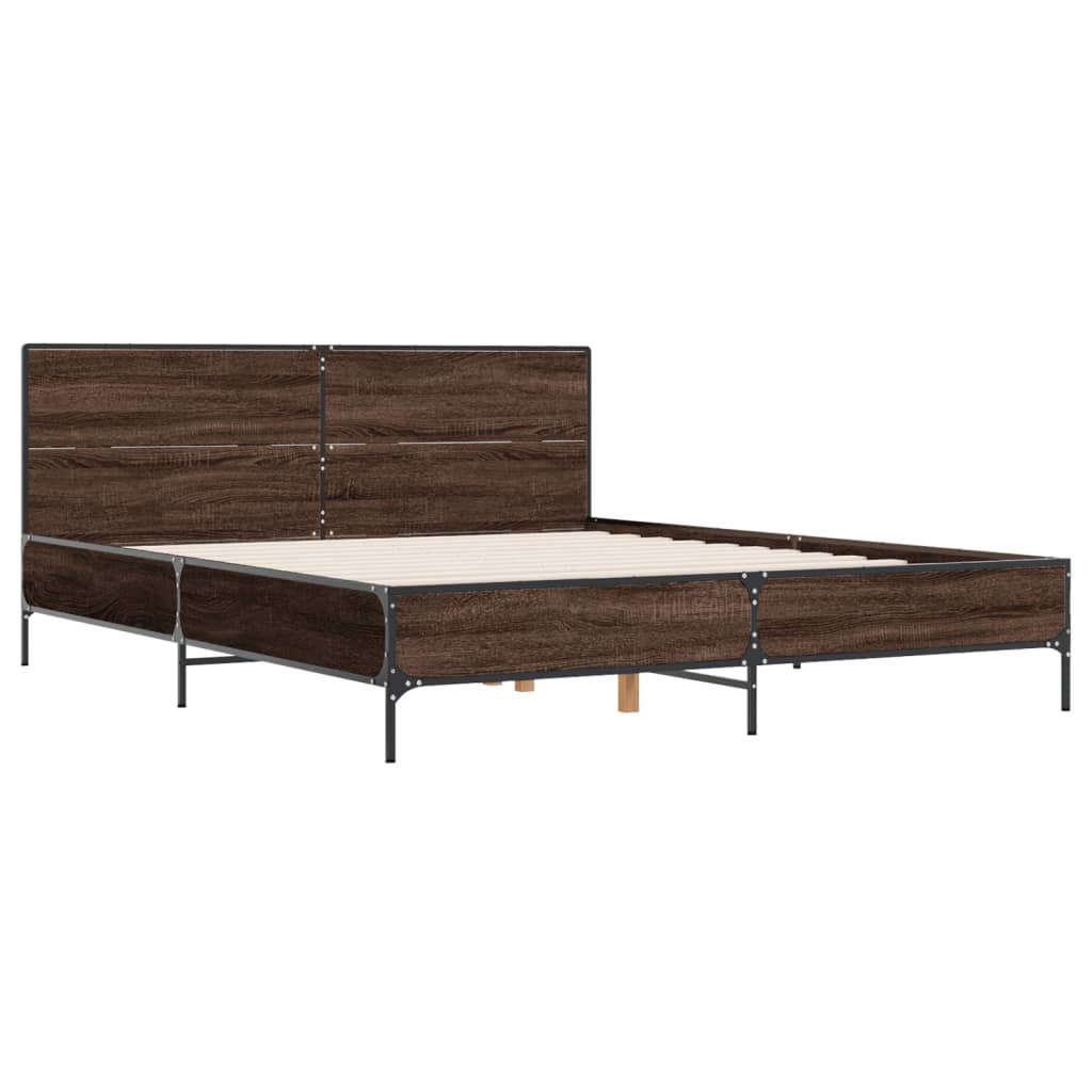 Estructura Cama Madera Ingeniería Metal 140X190 Cm
