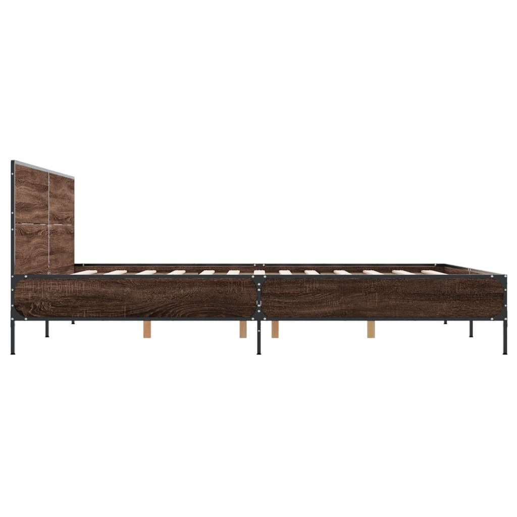 Estructura Cama Madera Ingeniería Metal 140X190 Cm