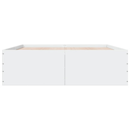 Estructura De Cama Madera De Ingeniería Blanca