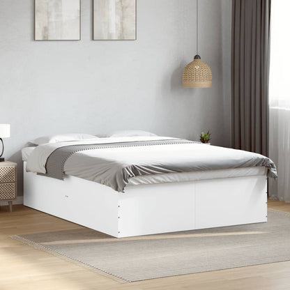Estructura De Cama Madera De Ingeniería Blanca