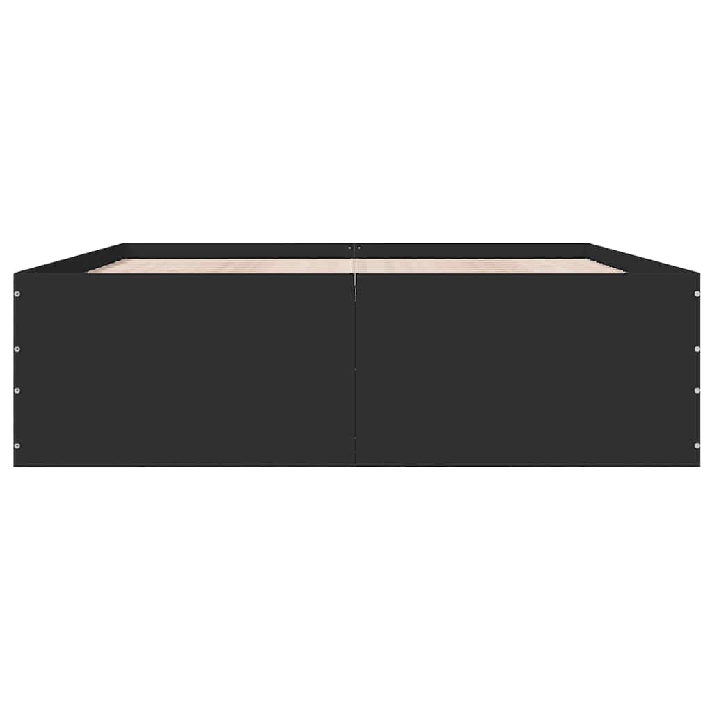Estructura De Cama Madera De Ingeniería Negra