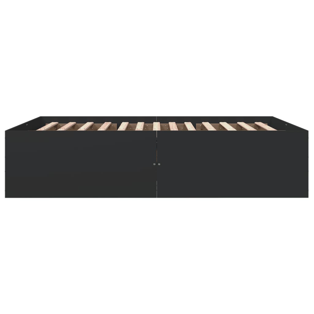 Estructura De Cama Madera De Ingeniería Negra