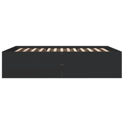 Estructura De Cama Madera De Ingeniería Negra