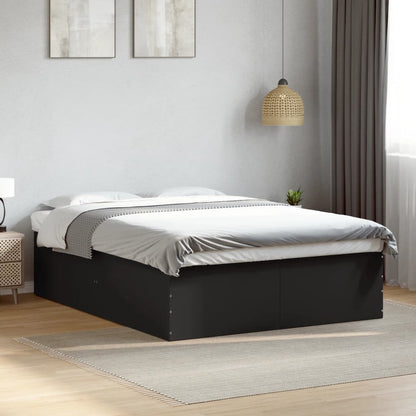 Estructura De Cama Madera De Ingeniería Negra