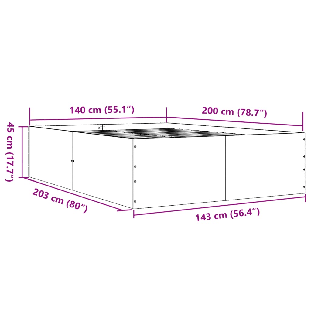 Estructura De Cama Madera De Ingeniería