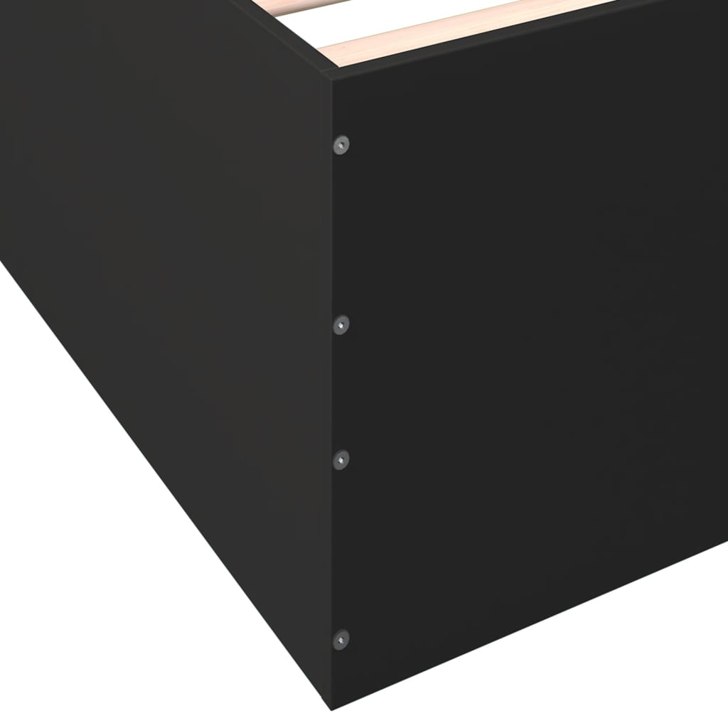 Estructura De Cama Madera De Ingeniería Negra