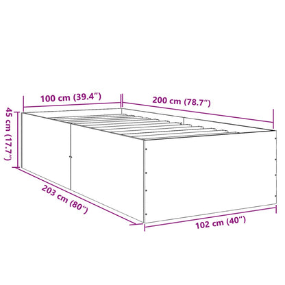 Estructura De Cama Madera De Ingeniería 100X200Cm