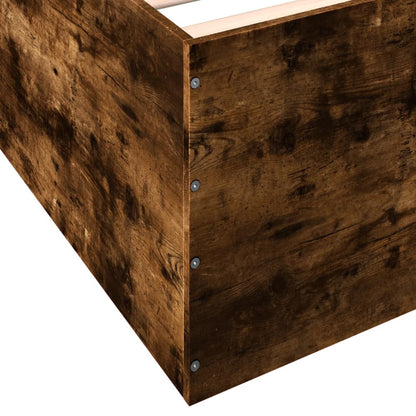 Estructura De Cama Madera De Ingeniería Roble Humo