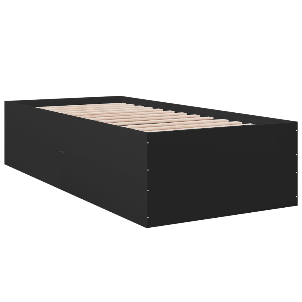 Estructura De Cama Madera De Ingeniería Negra