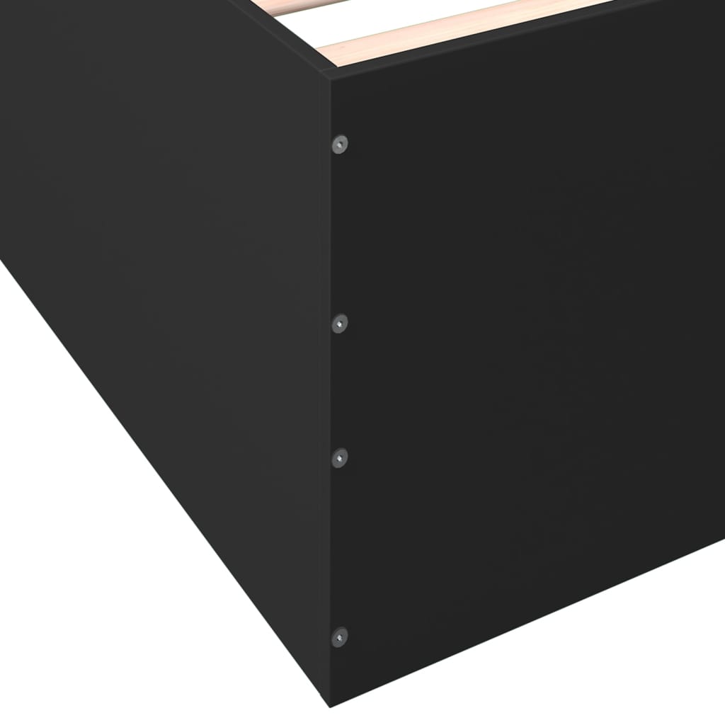 Estructura De Cama Madera De Ingeniería Negra