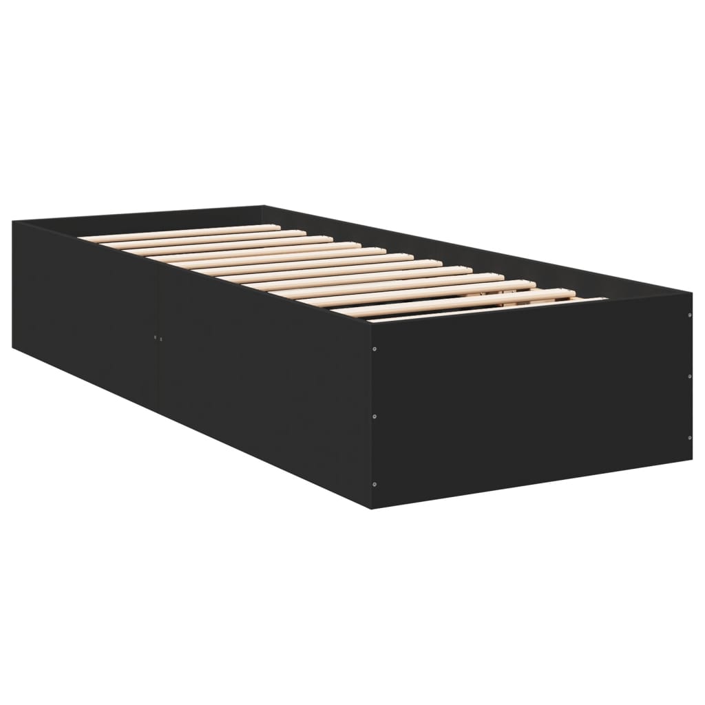 Estructura De Cama Madera De Ingeniería Negra