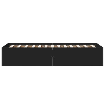 Estructura De Cama Madera De Ingeniería Negra