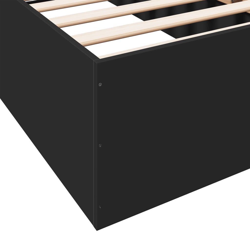 Estructura De Cama Madera De Ingeniería Negra