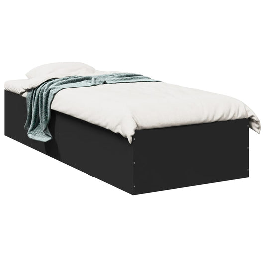 Estructura De Cama Madera De Ingeniería Negra
