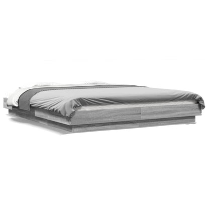 Estructura Cama Con Luces Led Madera