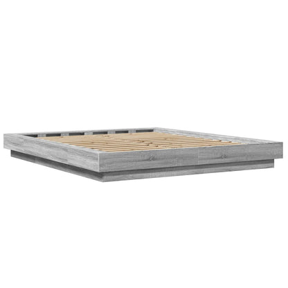 Estructura Cama Con Luces Led Madera