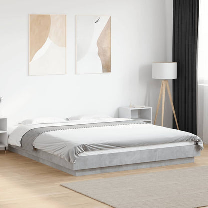 Estructura Cama Con Luces Led Madera