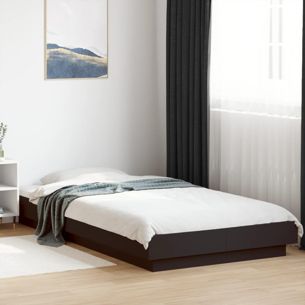 Estructura Cama Con Luces Led Madera