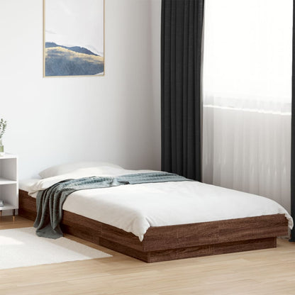 Estructura Cama Con Luces Led Madera