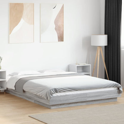 Estructura Cama Con Luces Led Madera
