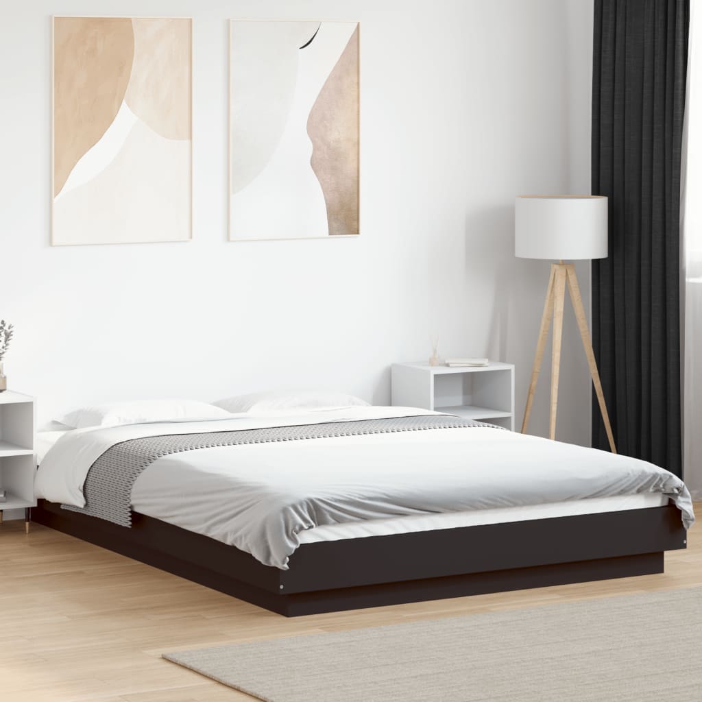 Estructura Cama Con Luces Led Madera