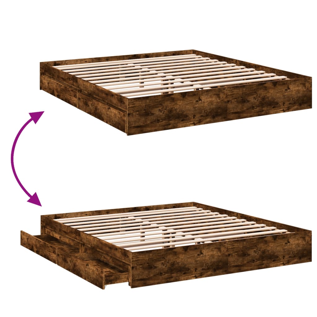 Cama Con Cajones Madera De Ingeniería