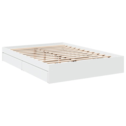 Estructura Cama Con Cajones Madera Ingeniería Blanca