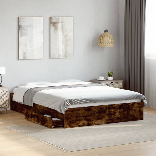 Cama Con Cajones Madera De Ingeniería