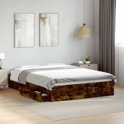 Cama Con Cajones Madera De Ingeniería