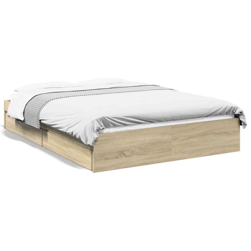 Cama Con Cajones Madera De Ingeniería
