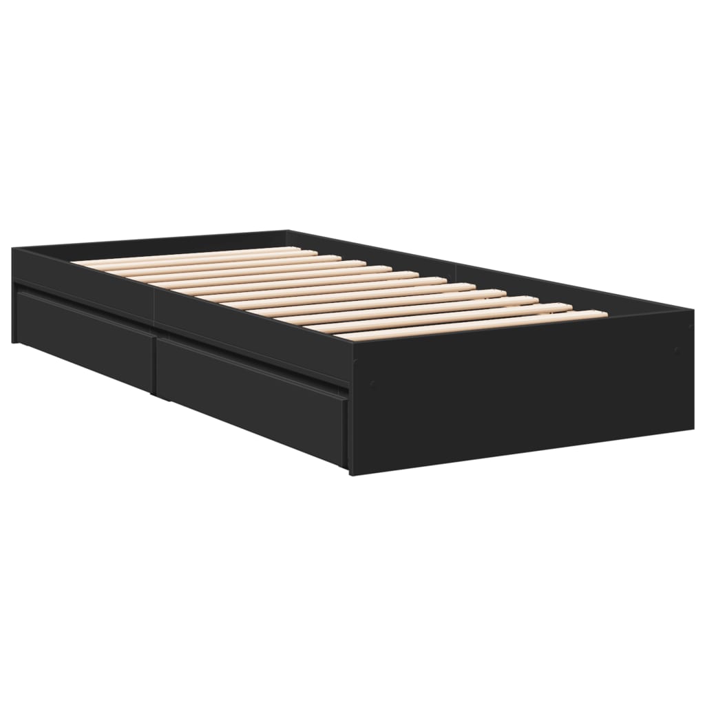 Cama Con Cajones Madera De Ingeniería