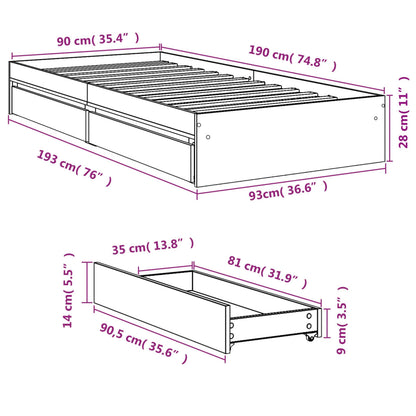Cama Con Cajones Madera Ingeniería