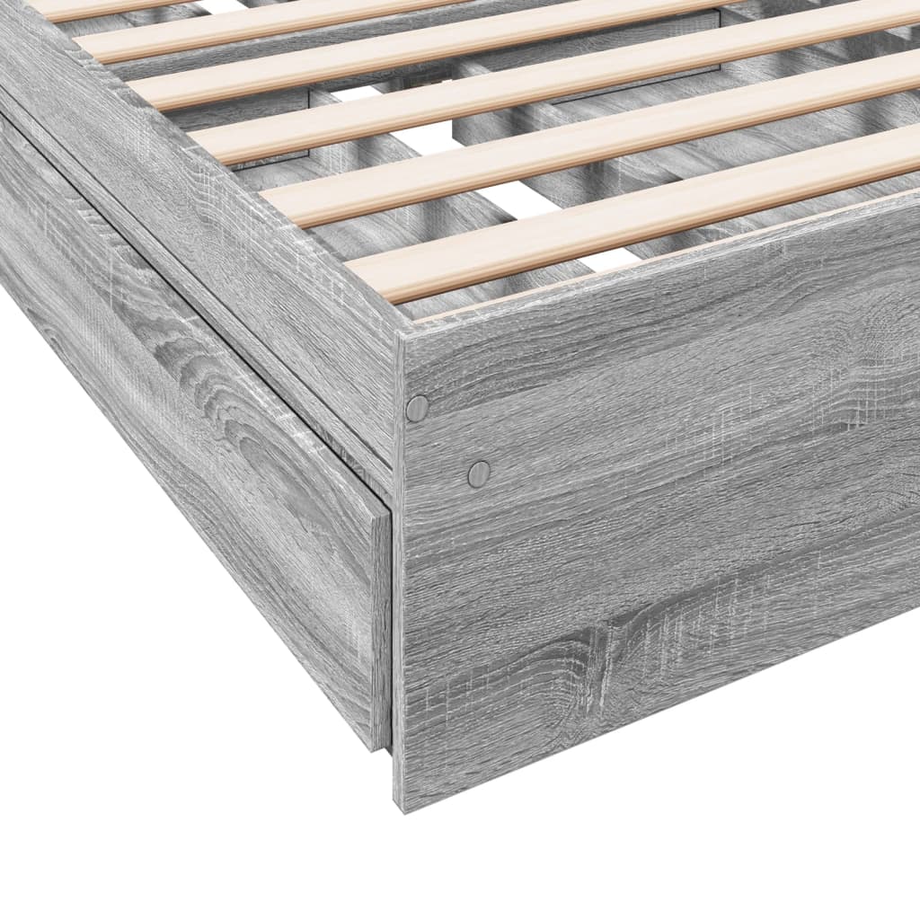 Cama Con Cajones Madera De Ingeniería