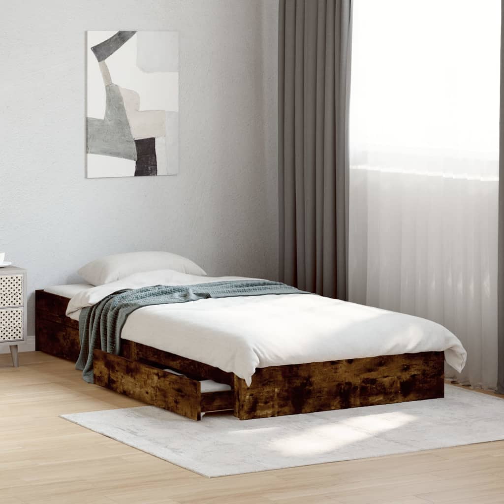 Cama Con Cajones Madera De Ingeniería