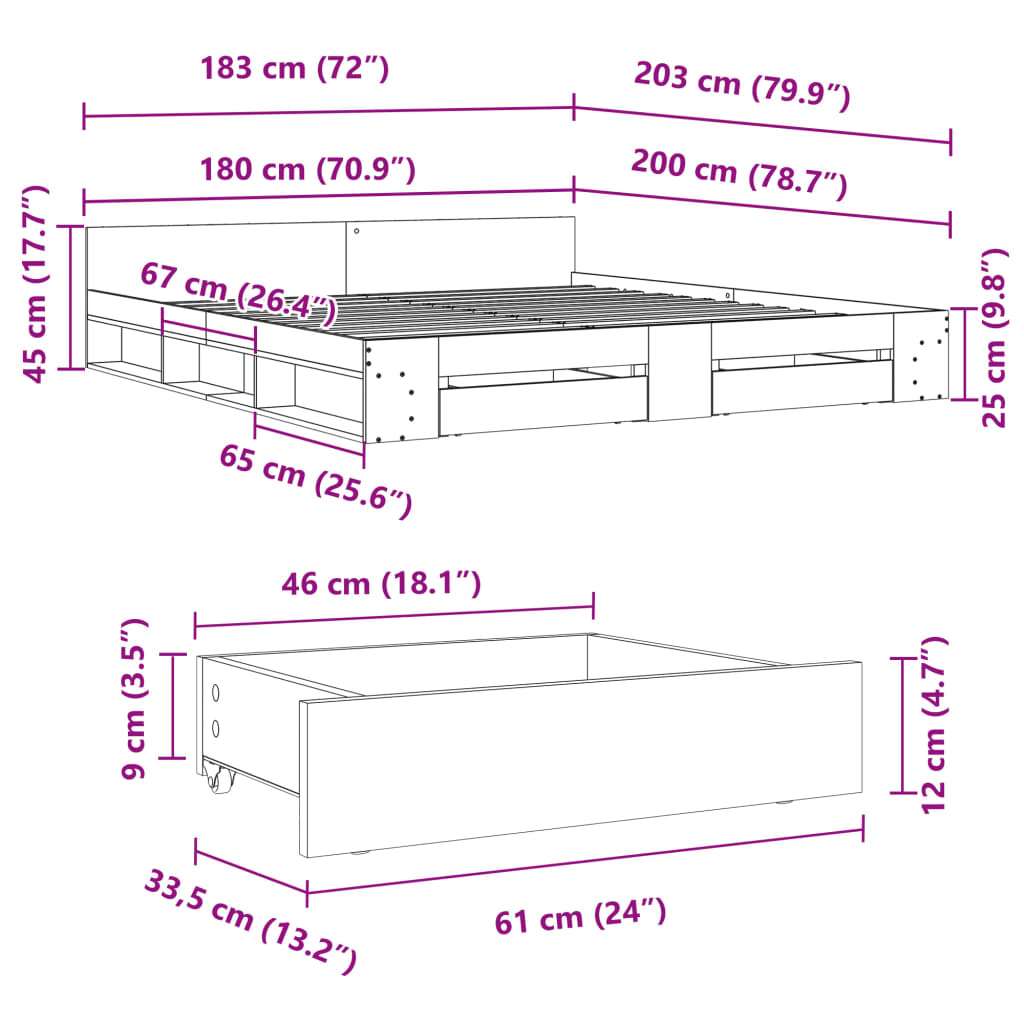 Cama Con Cajones Madera Ingeniería