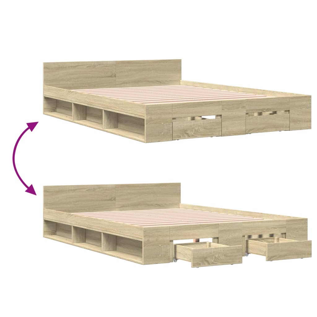 Cama Con Cajones Madera Ingeniería