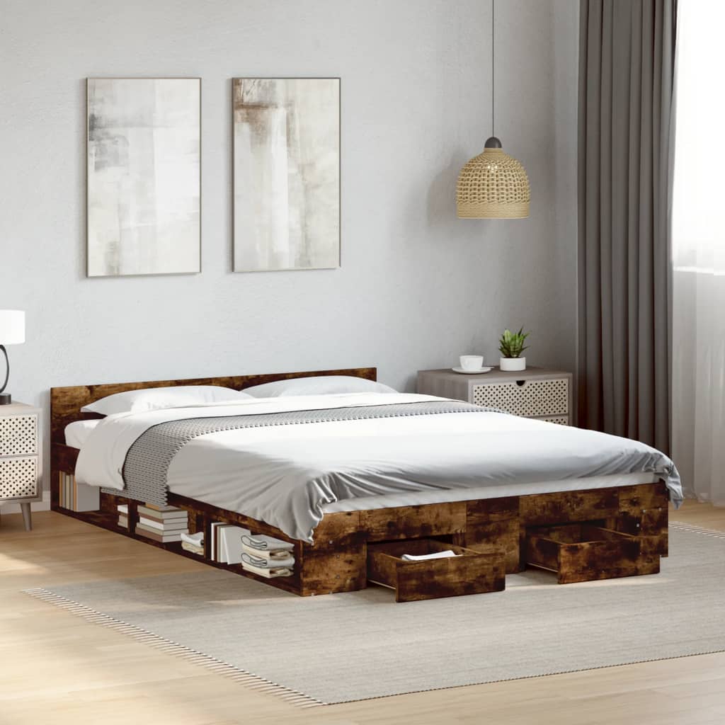 Cama Con Cajones Madera De Ingeniería