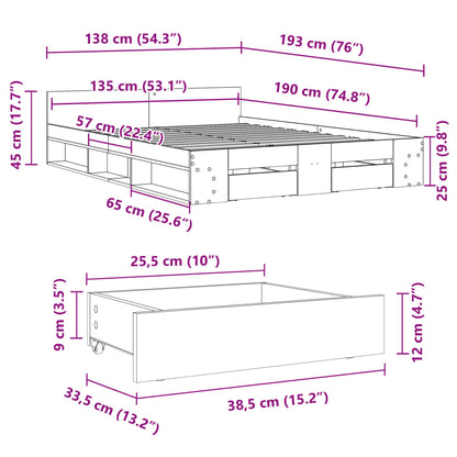 Cama Con Cajones Madera Ingeniería